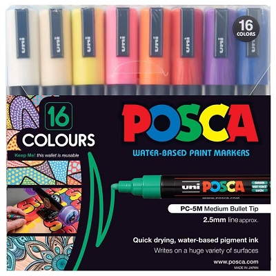 Posca PC-5M Medium Assorted Set 16 - Click Image to Close